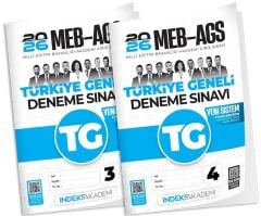 YENİ AGS - İndeks Akademi 2026 MEB-AGS TG 3-4 Türkiye Geneli Deneme 2 li Set İndeks Akademi Yayıncılık