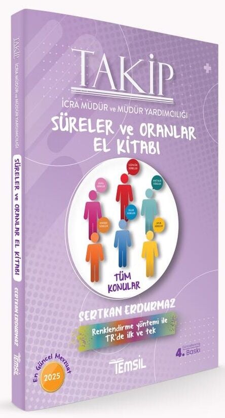 Temsil 2025 TAKİP İcra Müdürlüğü ve Yardımcılığı Süreler ve Oranlar Konu Anlatımı El Kitabı 4. Baskı Temsil Yayınları