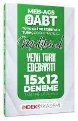 İndeks Akademi 2026 ÖABT MEB-AGS Muhtemel Türk Dili Edebiyatı-Türkçe Yeni Türk Edebiyatı 15x12 Deneme Çözümlü İndeks Akademi Yayıncılık