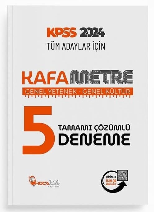 SÜPER FİYAT - Hoca Kafası 2024 KPSS Genel Yetenek Genel Kültür KAFAMETRE 5 Deneme QR Çözümlü Hoca Kafası Yayınları