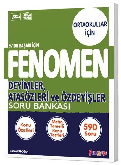 Fenomen Okul 8. Sınıf Deyimler Atasözleri ve Özdeyişler Fenomen Soru Bankası Fenomen Okul Yayınları