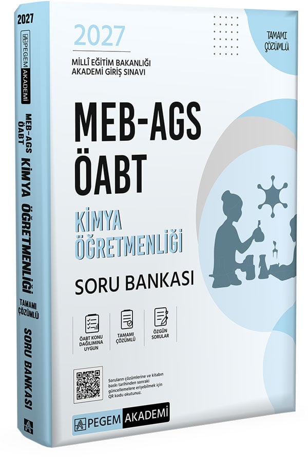 Pegem 2027 ÖABT MEB-AGS Kimya Öğretmenliği Soru Bankası Çözümlü Pegem Akademi Yayınları