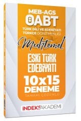 İndeks Akademi 2026 ÖABT MEB-AGS Muhtemel Türk Dili Edebiyatı-Türkçe Eski Türk Edebiyatı 10x15 Deneme Çözümlü İndeks Akademi Yayıncılık