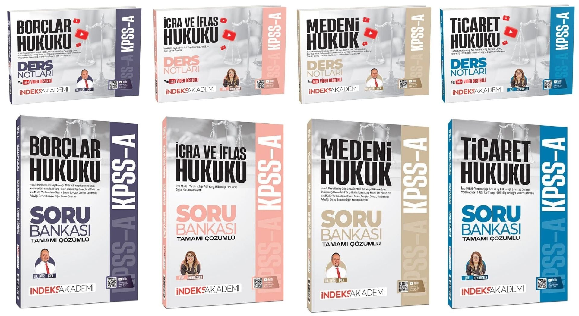 İndeks Akademi 2027 KPSS A Grubu Özel Hukuk Video Ders Notları + Soru Bankası 8 li Set İndeks Akademi Yayıncılık