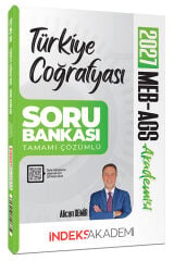 İndeks Akademi 2027 MEB-AGS Akademisi Türkiye Coğrafyası Soru Bankası Çözümlü - Alican Demir İndeks Akademi Yayıncılık