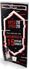 SÜPER FİYAT - Pelikan 2020 KPSS Vatandaşlık 15 Deneme Dijital Çözümlü - Mehmet Yalçın Pelikan Yayınları