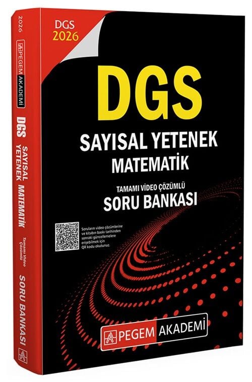 Pegem 2026 DGS Sayısal Yetenek Matematik Soru Bankası Çözümlü Pegem Akademi Yayınları