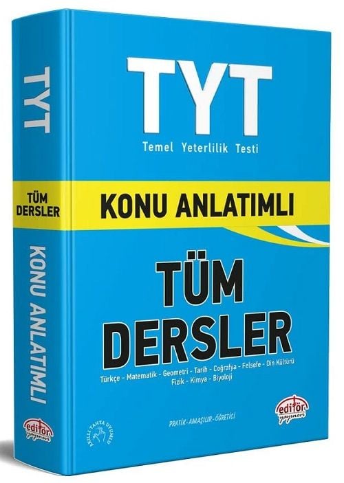 Editör YKS TYT Tüm Dersler VIP Konu Anlatımlı Editör Yayınları