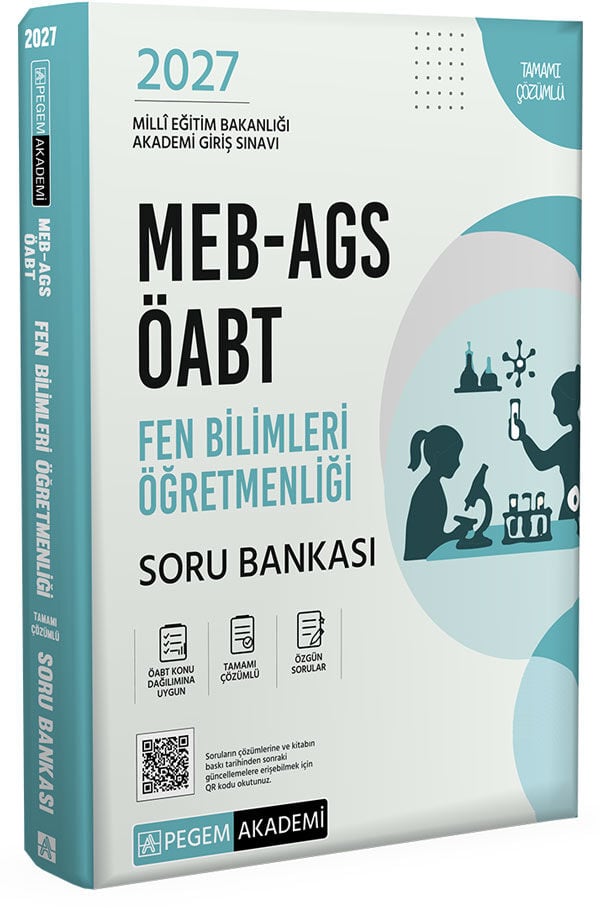 Pegem 2027 ÖABT MEB-AGS Fen Bilimleri Öğretmenliği Soru Bankası Çözümlü Pegem Akademi Yayınları