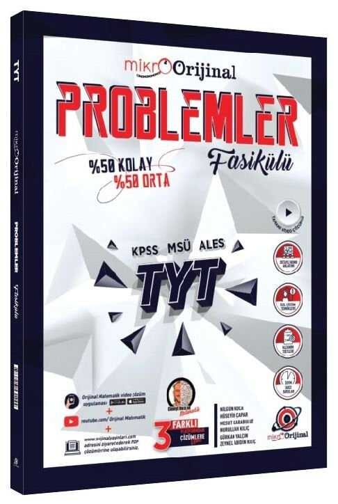 Orijinal YKS TYT KPSS MSÜ ALES Problemler Fasikülü Mikro Orijinal Soru Bankası Orijinal Yayınları
