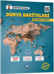 KR Akademi YKS KPSS ÖABT Coğrafyanın Kodları Dünya Haritaları Çalışma Defteri ve Soru Bankası - Yunus Turan KR Akademi Yayınları