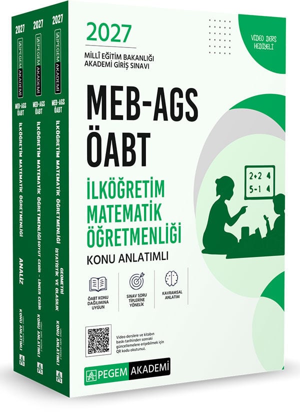Pegem 2027 ÖABT MEB-AGS İlköğretim Matematik Öğretmenliği Konu Anlatımlı Modüler Set Pegem Akademi Yayınları