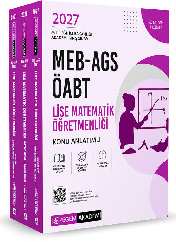 Pegem 2027 ÖABT MEB-AGS Lise Matematik Öğretmenliği Konu Anlatımlı Modüler Set Pegem Akademi Yayınları