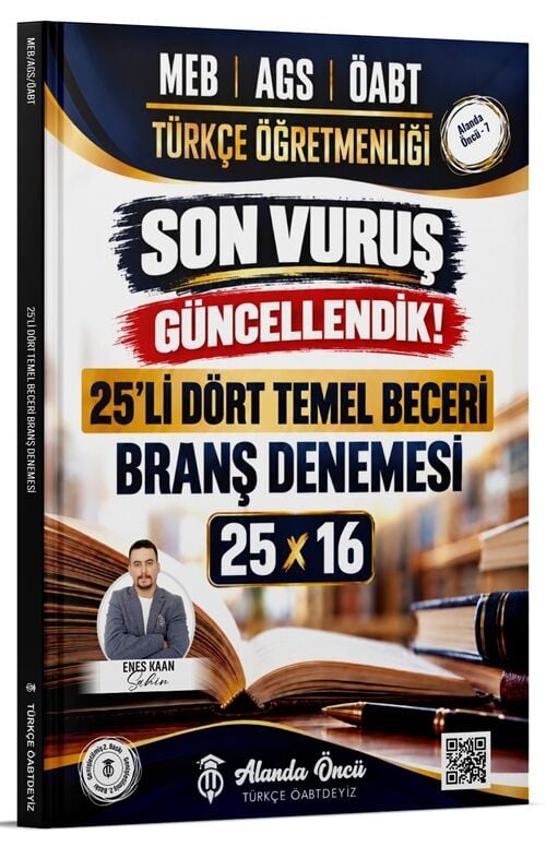 Türkçe ÖABTDEYİZ ÖABT MEB-AGS Türkçe Dört Temel Beceri Son Vuruş 25 Deneme Çözümlü - Enes Kaan Şahin Türkçe ÖABTDEYİZ