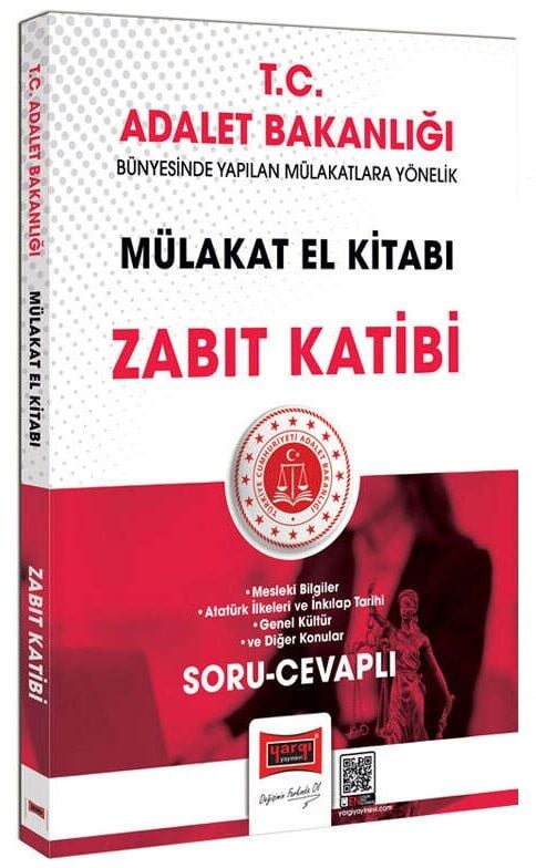 Yargı GYS Adalet Bakanlığı Zabıt Katibi Mülakat El Kitabı Soru Cevaplı Görevde Yükselme Yargı Yayınları