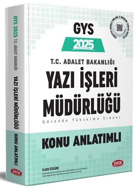 Data 2025 GYS Adalet Bakanlığı Yazı İşleri Müdürlüğü Konu Anlatımlı Görevde Yükselme Data Yayınları