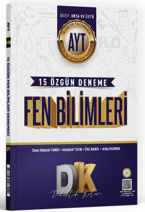 Didaktik Kalem YKT AYT Fen Bilimleri Özgün 15 Deneme Didaktik Kalem Yayınları
