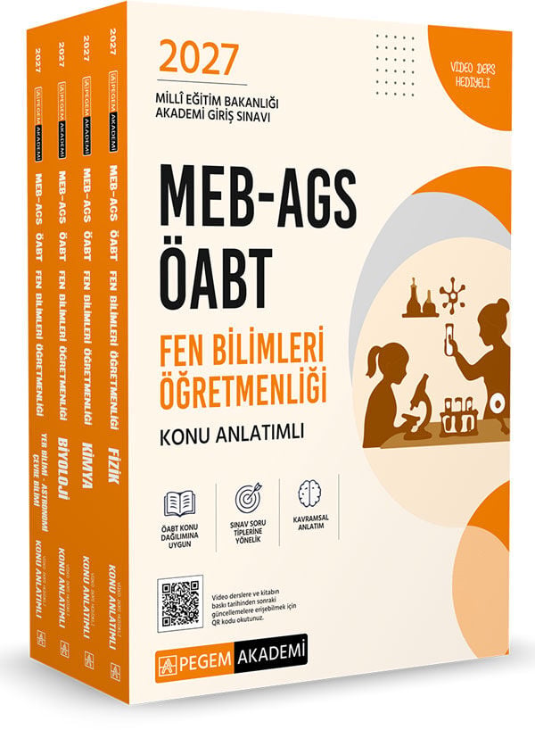 Pegem 2027 ÖABT MEB-AGS Fen Bilimleri Öğretmenliği Konu Anlatımı Modüler Set Pegem Akademi Yayınları