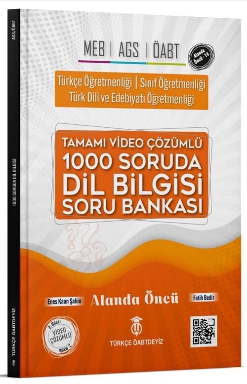 Türkçe ÖABTDEYİZ ÖABT MEB-AGS 1000 Soruda Dil Bilgisi Soru Bankası - Enes Kaan Şahin Türkçe ÖABTDEYİZ