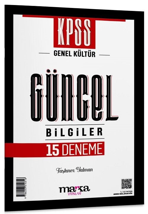Marka 2026 KPSS Güncel Bilgiler 15 Deneme Çözümlü - Taşkıner Yalman Marka Yayınları