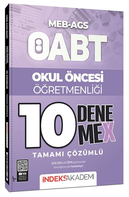 İndeks Akademi 2025 ÖABT MEB-AGS Okul Öncesi Öğretmenliği 10 DenemeX Çözümlü İndeks Akademi Yayıncılık