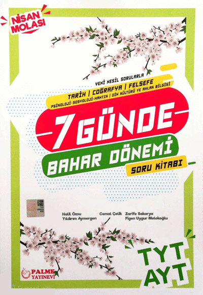 Palme YKS TYT AYT Tarih Coğrafya Felsefe 7 Günde Bahar Dönemi Soru Bankası Palme Yayınları