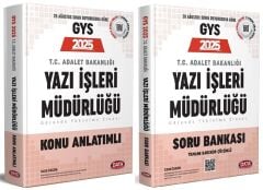Data 2025 GYS Adalet Bakanlığı Yazı İşleri Müdürlüğü Konu + Soru 2 li Set Görevde Yükselme Data Yayınları