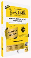 Kuram 2025 MÜESSİR Hakimlik Anayasa Hukuku Orijinal Çıkmış Soru Bankası Çözümlü 7. Baskı - Metin Aydın Kuram Kitap
