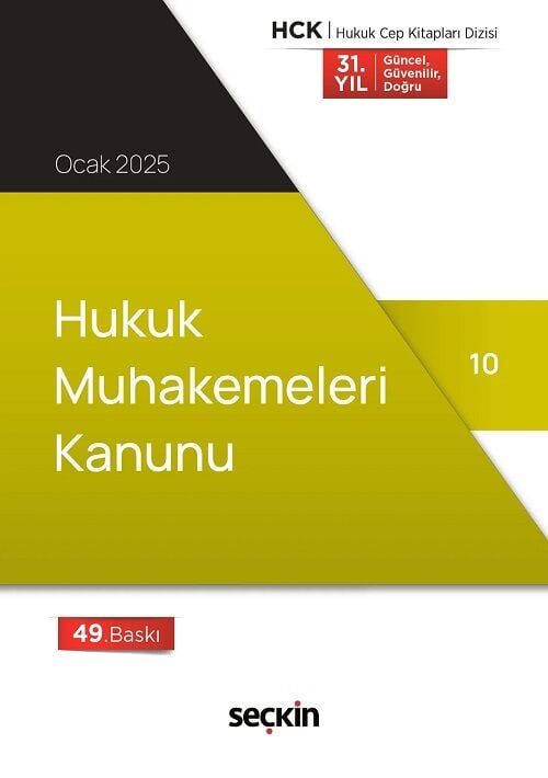 Seçkin 2025 Hukuk Muhakemeleri Kanunu Cep Kitabı 49. Baskı Seçkin Yayınları