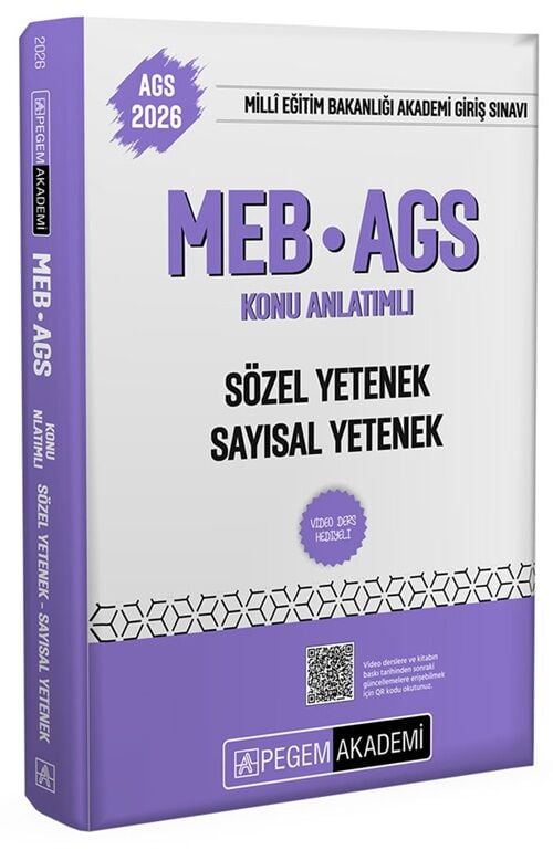Pegem 2026 MEB-AGS Sözel-Sayısal Yetenek Konu Anlatımlı Pegem Akademi Yayınları