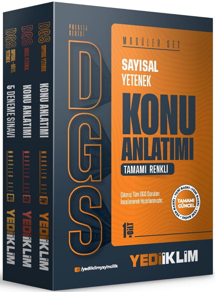 Yediiklim 2027 DGS Prestij Konu Anlatımlı Modüler Set Yediiklim Yayınları
