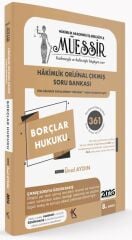 Kuram 2026 MÜESSİR Hakimlik Borçlar Hukuku Orijinal Çıkmış Soru Bankası Çözümlü 8. Baskı - Ünal Aydın Kuram Kitap
