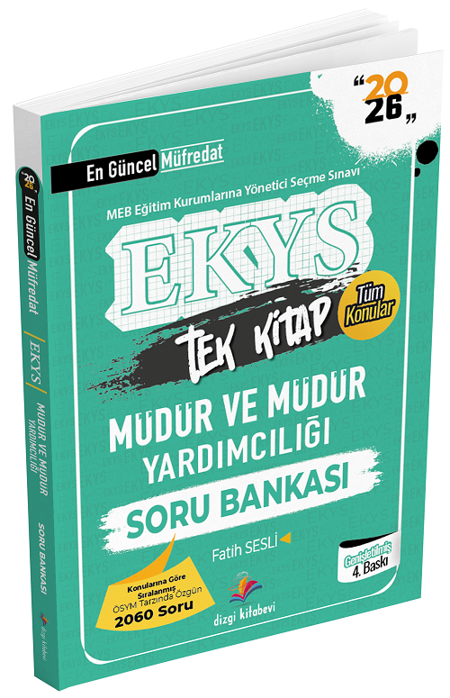 Dizgi Kitap 2026 MEB EKYS Müdür ve Müdür Yardımcılığı Soru Bankası 4. Baskı - Fatih Sesli Dizgi Kitap