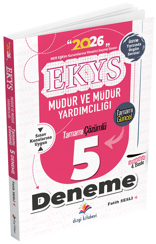Dizgi Kitap 2026 MEB EKYS Müdür ve Müdür Yardımcılığı 5 Deneme Çözümlü 4. Baskı - Fatih Sesli Dizgi Kitap