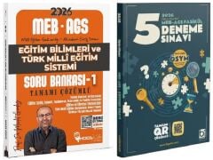 YENİ AGS - Hoca Kafası + Bigelio 2026 MEB-AGS Eğitim Bilimleri Soru Bankası-1 + 5 Deneme 2 li Set - Mevlüt Gündüz Hoca Kafası + Bigelio Yayınları