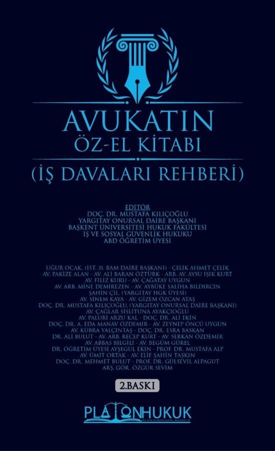 Platon Avukatın Özel Kitabı, İş Davaları Rehberi Platon Hukuk Yayınları