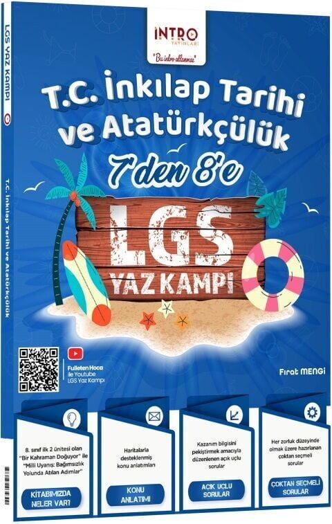 İntro 7 den 8 e LGS TC İnkılap Tarihi ve Atatürkçülük Yaz Kampı İntro Yayınları