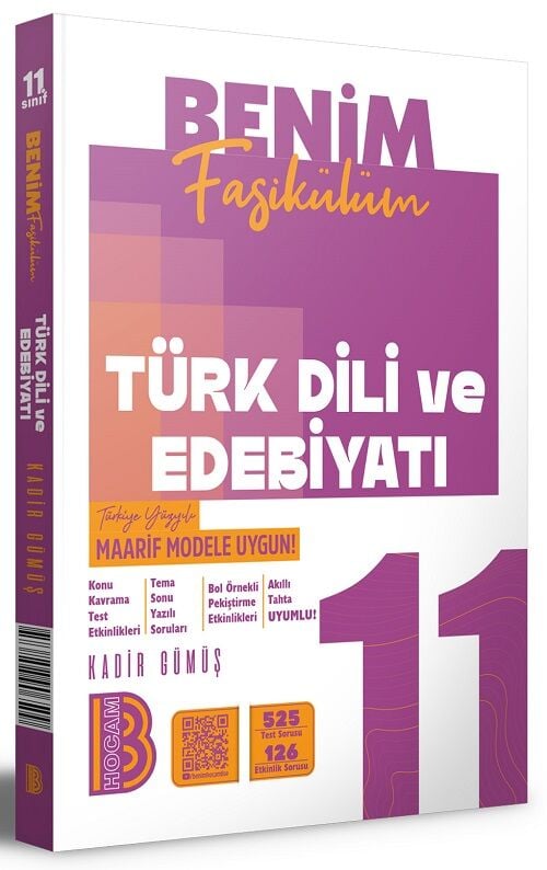 Benim Hocam 11. Sınıf Türk Dili ve Edebiyatı Maarif Model Benim Fasikülüm - Kadir Gümüş Benim Hocam Yayınları