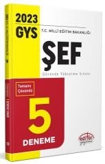 Editör 2023 GYS MEB Milli Eğitim Bakanlığı Şef 5 Deneme Çözümlü Görevde Yükselme Editör Yayınları