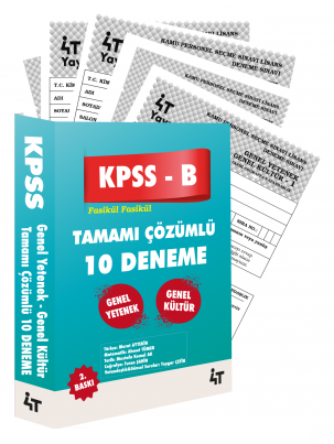 4T Yayınları KPSS B Genel Yetenek Genel Kültür 10 Deneme Çözümlü 2. Baskı 4T Yayınları