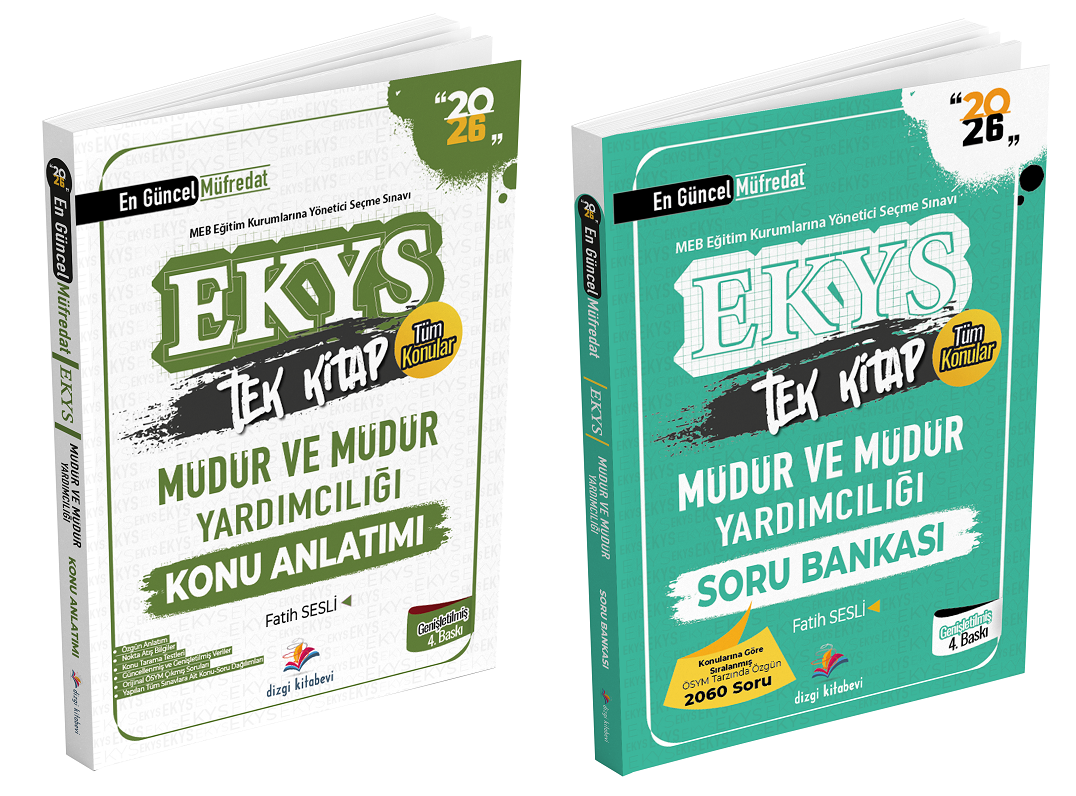 Dizgi Kitap 2026 MEB EKYS Müdür ve Yardımcılığı Konu Anlatımı + Soru Bankası 2 li Set - Fatih Sesli Dizgi Kitap