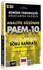 Yargı 2026 PAEM-10 Komiser Yardımcılığı Analitik Düşünme Sözel-Sayısal Soru Bankası Çözümlü - İrfan Ziya İbrahimgil Yargı Yayınları
