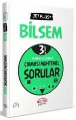 Editör 3. Sınıf BİLSEM Hazırlık Jet Plus Çıkması Muhtemel Sorular Çözümlü Editör Yayınları