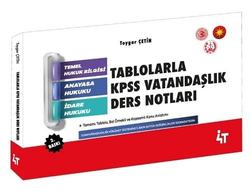 4T Yayınları KPSS Tablolarla Vatandaşlık Ders Notları 2. Baskı - Toygar Çetin 4T Yayınları