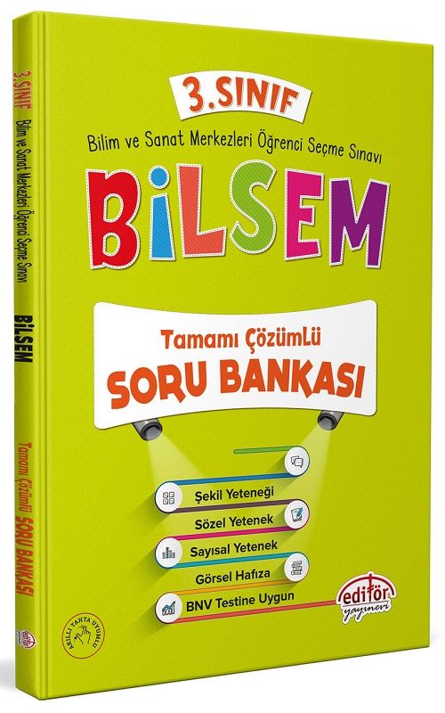 Editör 3. Sınıf BİLSEM Soru Bankası Editör Yayınları