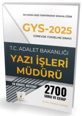Pelikan GYS Adalet Bakanlığı Yazı İşleri Müdürü 2700 Soru Cevap Soru Bankası Çözümlü Görevde Yükselme - Emin Hüseyin Şahin Pelikan Yayınevi