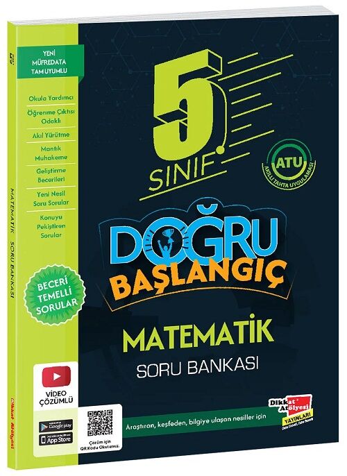 Dikkat Atölyesi 5. Sınıf Matematik Doğru Başlangıç Soru Bankası Çözümlü Dikkat Atölyesi Yayınları