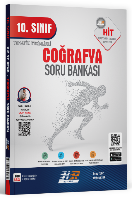 Hız ve Renk 10. Sınıf Coğrafya HİT Soru Bankası Hız ve Renk Yayınları