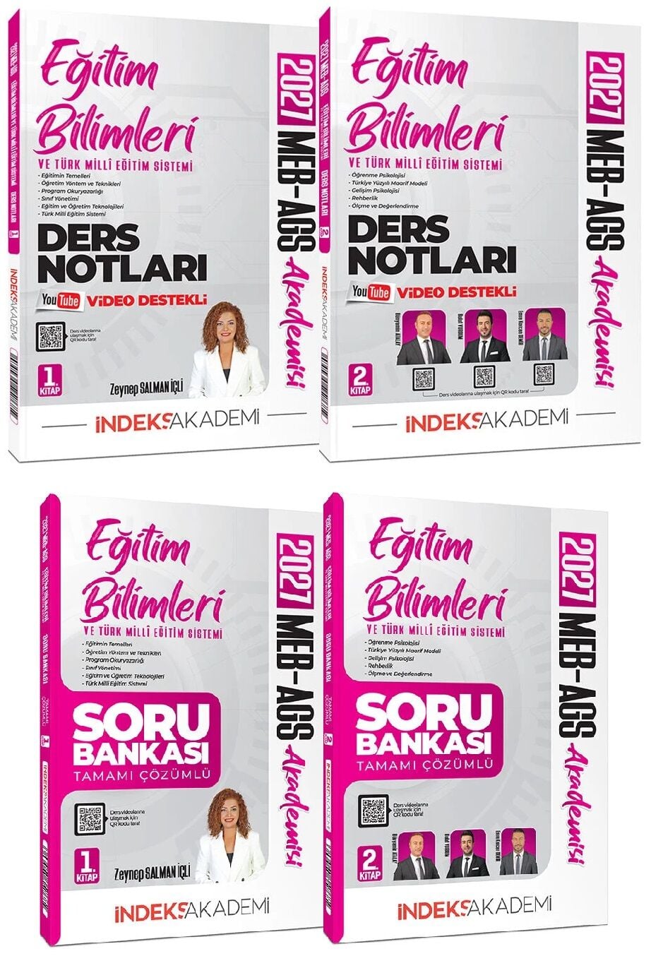 ÖN SİPARİŞ - İndeks Akademi 2027 MEB-AGS Eğitim Bilimleri Video Ders Notları + Soru Bankası 4 lü Set - Zeynep Salman İçli İndeks Akademi Yayıncılık