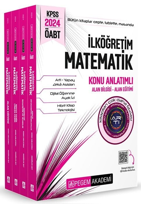 SÜPER FİYAT - Pegem 2024 ÖABT İlköğretim Matematik Öğretmenliği Konu Anlatımlı Modüler Set Pegem Akademi Yayınları